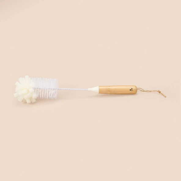 Bambu Saplı Matara Fırçası - Beyaz - 31,5 cm - 3