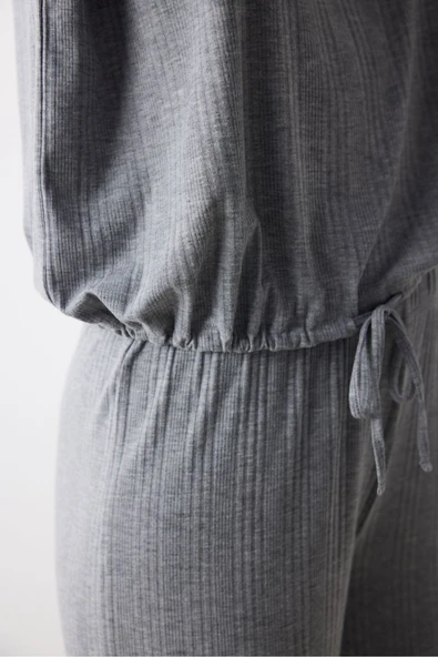 Penti Hailey Koyu Gri Pantolon Pijama Takımı - 4
