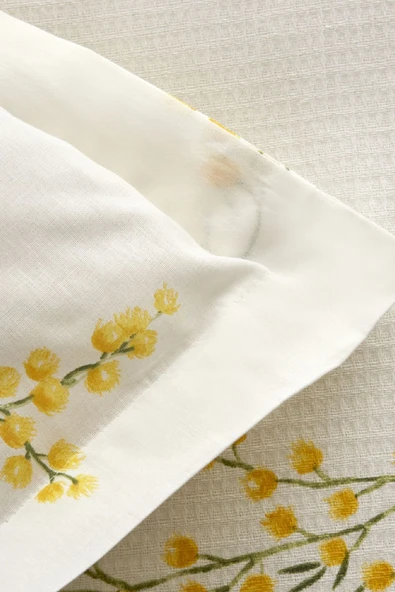 Karaca Home Loretta %100 Pamuk Tek Kişilik Pike Takımı Sarı - 5