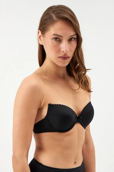 Dagi Siyah Herakles Badem Yarı Push-up Şekillendirici Sütyen - 5