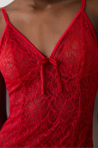 Penti Lacy Kırmızı Elbise Gecelik - 3