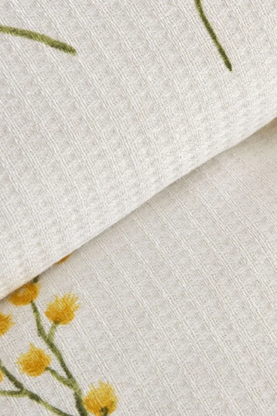 Karaca Home Loretta %100 Pamuk Tek Kişilik Pike Takımı Sarı - 8