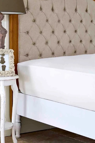 Karaca Home Ekru %100 Pamuk Tek Kişilik Düz Çarşaf 160 cm x 240 cm