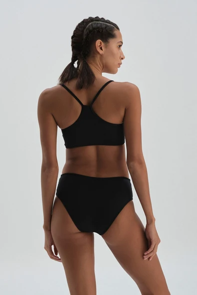 Dagi Siyah Yanları Fileli Yüzücü Bikini Alt - 2