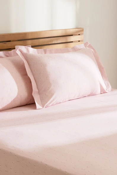 Kaşmir Home Laila %100 Pamuk Çift Kişilik Çarşaf Takımı Rose