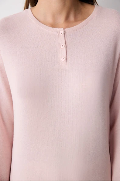 Penti Pink Soft Gül Kurusu Pembe Pantolon Pijama Takımı - 3