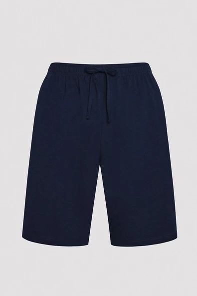 Penti Erkek Cosy Mavi Şort Pijama Takımı - 3