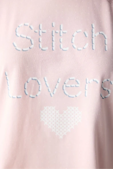 Penti Pamuklu Pink Heart Şortlu Pembe Pijama Takımı - 3