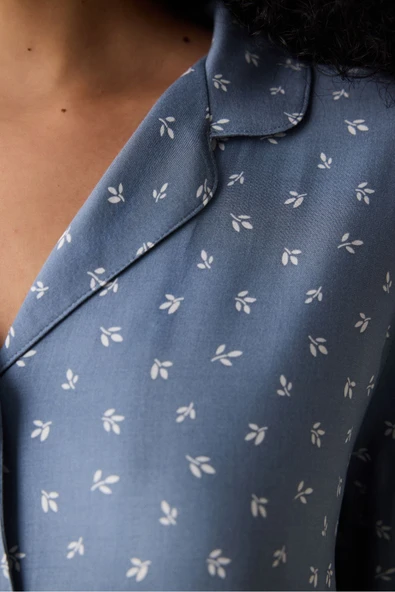 Penti Chloe Gömlek Pantolon Gri Pijama Takımı - 4