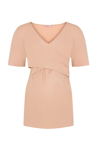 Penti Gül Kurusu Mama Hamile Creamy Envelope Tişört - 6