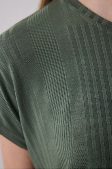 Penti Chloe Green Şortlu Yeşil Pijama Takımı - 2