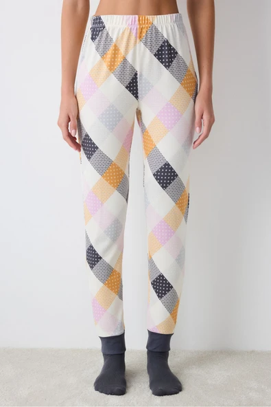 Penti Colorful Gingham Termal Çok Renkli Pantolon Pijama Altı