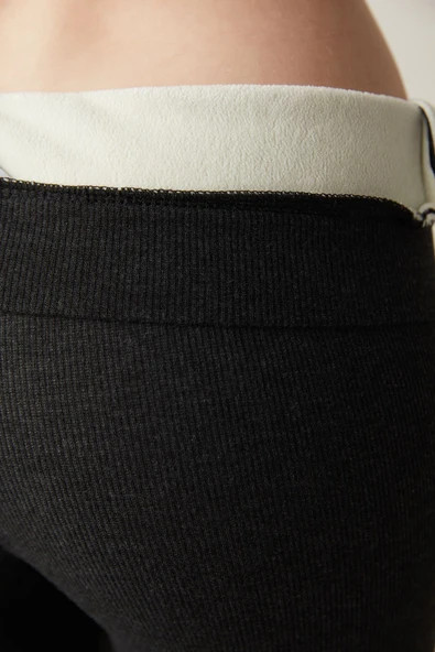 Penti Denim Renk Yüksek Bel Içi Peluş Termal Bilek Boy Tayt - 4