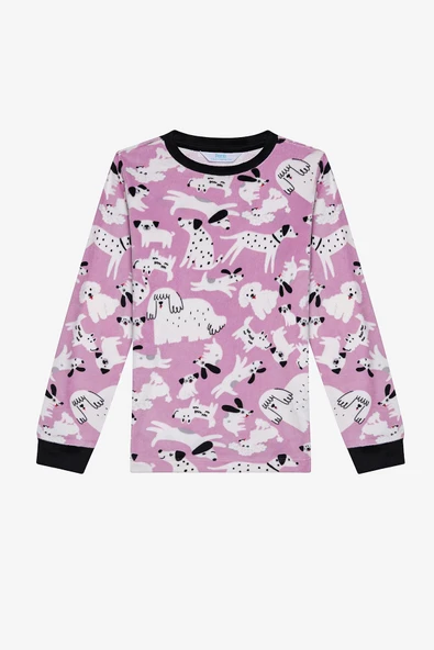 Penti Kız Çocuk Dog Family Pembe Pijama Takımı - 2