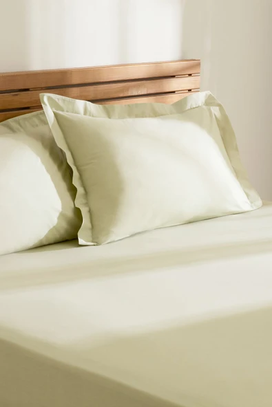 Kaşmir Home Basic %100 Pamuk Çift Kişilik Çarşaf Takımı Çağla