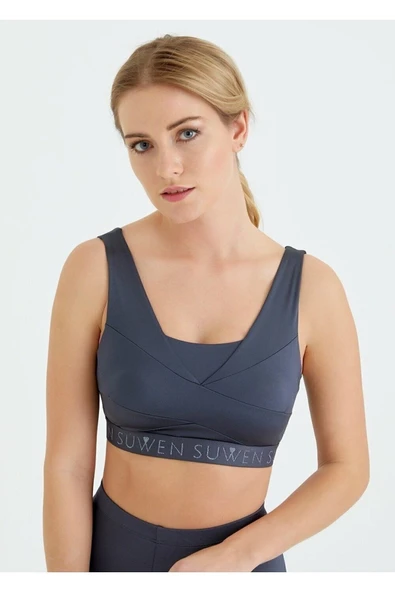 SUWEN Gri Cross Bralette
