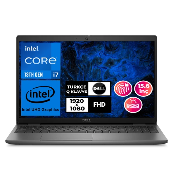 Dell Latitude 3550 i7-1355U 8GB 512GB SSD 15.6" FHD Ubuntu Taşınabilir Bilgisayar N010L355015U 001