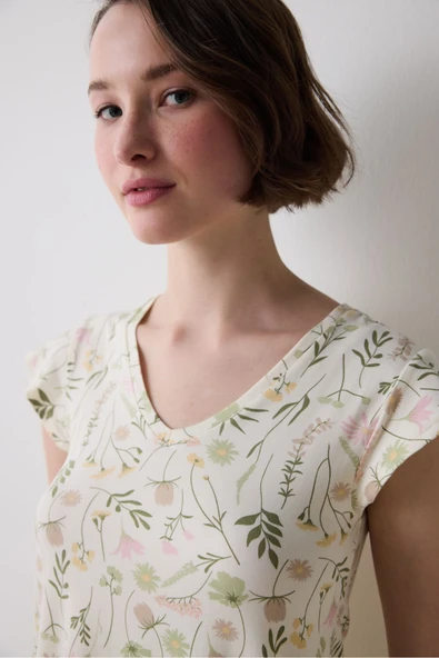 Penti Iris Floral Çok Renkli Kapri Pijama Takımı - 2