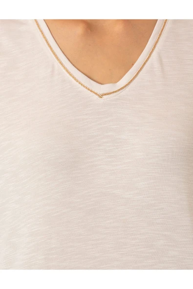 Pierre Cardin Ekru Regular Fit Tişört 50246197-vr019 - 6