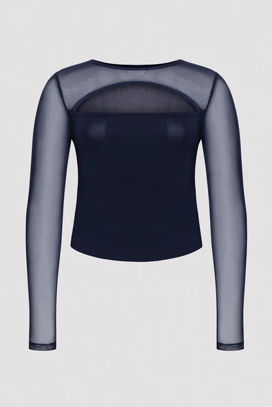 Penti Fit Mesh Mix Lacivert Üst - 5