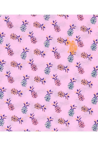 U.S. Polo Assn. Kız Çocuk Manolya Bisiklet Yaka Tişört - 2