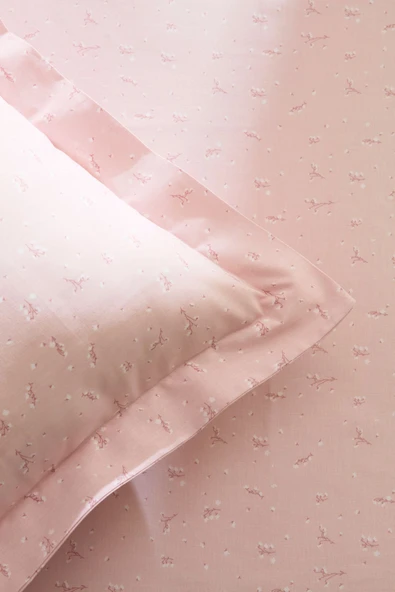 Kaşmir Home Laila %100 Pamuk Çift Kişilik Çarşaf Takımı Rose - 3