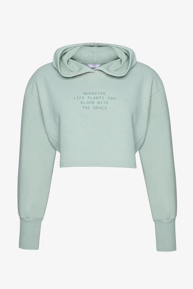 Penti Açık Yeşil Kapüşonlu Ribana Detaylı Sweatshirt - 6