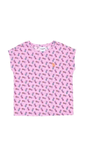 U.S. Polo Assn. Kız Çocuk Manolya Bisiklet Yaka Tişört - 3