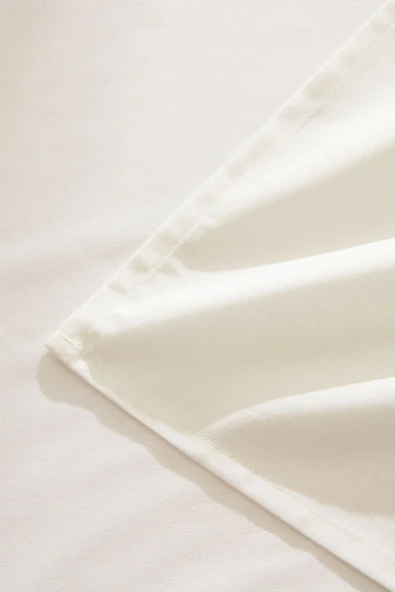 Kaşmir Home Basic %100 Pamuk Çift Kişilik Çarşaf Takımı Offwhite - 3