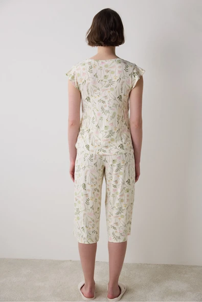 Penti Iris Floral Çok Renkli Kapri Pijama Takımı - 3