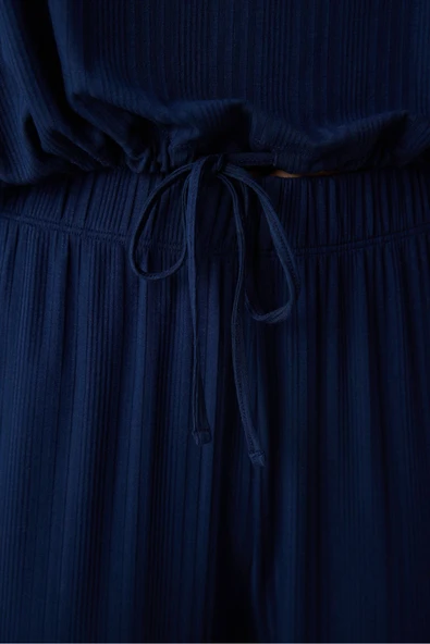 Penti Hailey Navy Lacivert Pantolon Pijama Takımı - 5