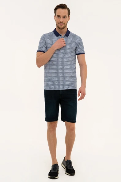Pierre Cardin Lacivert Slim Fit Polo Yaka T-Shirt - 4