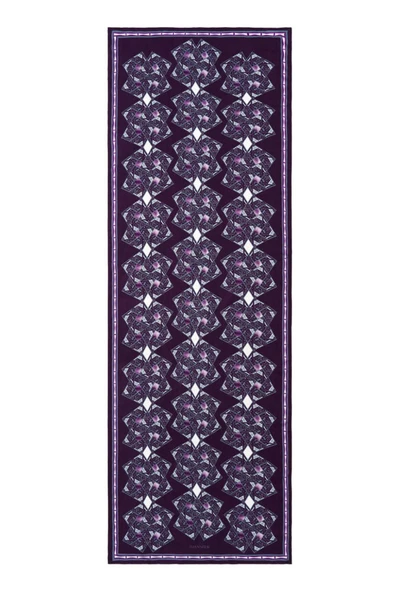 Imannoor Uçurtma mürdüm parlak floş viskon şal - 3