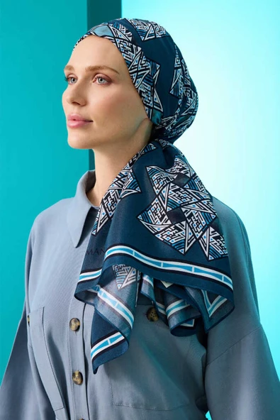 Imannoor İmannoor uçurtma parlak floş viskon şal - 4