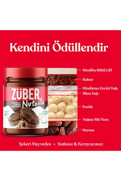 Züber Nutzilla Fındık Kreması Kakaolu 315 G - 2