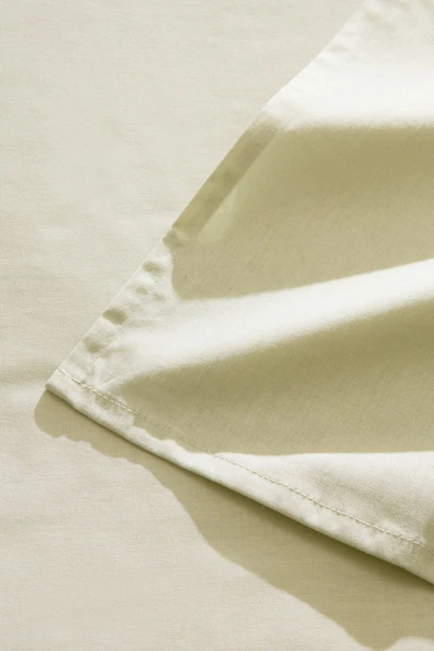 Kaşmir Home Basic %100 Pamuk Çift Kişilik Çarşaf Takımı Çağla - 3