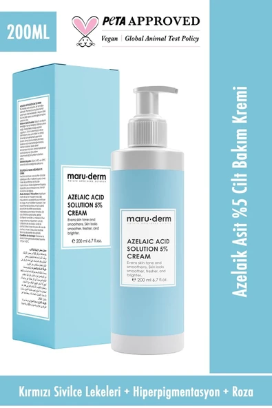 Maru.Derm Maruderm Azelaik Asit %5 Cilt Bakım Kremi 200 Ml