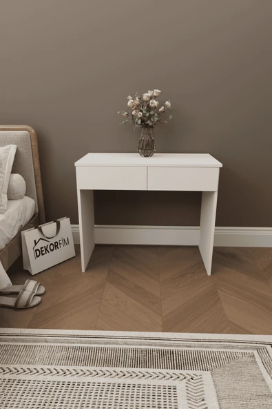 Mars İki Çekmeceli Tabureli Makyaj Masası - Resim 2