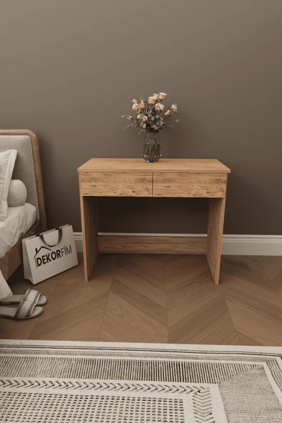 Mars İki Çekmeceli Tabureli Makyaj Masası - Resim 7