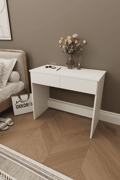 Mars İki Çekmeceli Tabureli Makyaj Masası ürün görseli 1