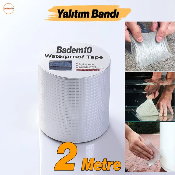 Çatı İzolasyon Bandı 2 METRE Su Sızdırmazlık Geçirmezlik Yalıtım Çamur Tamir Çatlak Boru Bant 96 mm ürün görseli