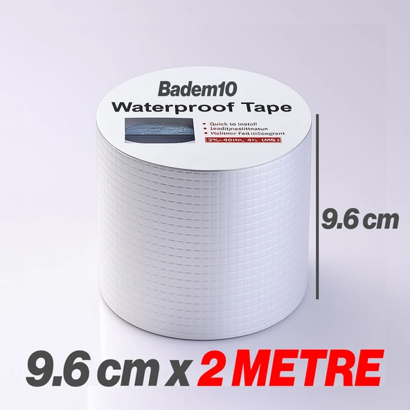 Çatı İzolasyon Bandı 2 METRE Su Sızdırmazlık Geçirmezlik Yalıtım Çamur Tamir Çatlak Boru Bant 96 mm - Resim 2