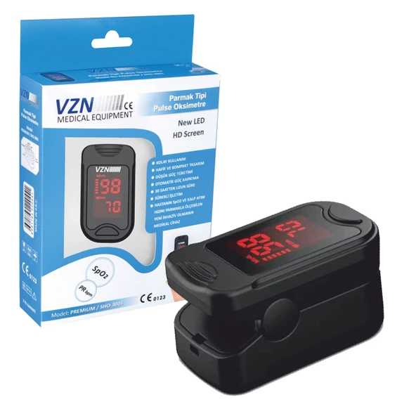 VZN Premium Seri Pulse Oksimetre Saturasyon Kandaki Oksijen Oranı ve Nabız Ölçer - 3