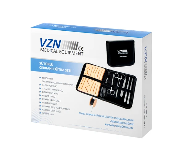 VZN SÜTÜRLÜ SET -DİKİŞ ATMA EĞİTİM SETİ-SİLİKON PAD Lİ - 3