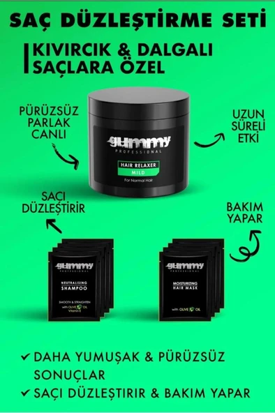 Gummy Saç Düzleştirici Set 550 ML - 3