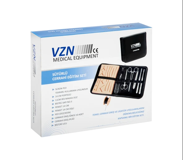 VZN SÜTÜRLÜ SET -DİKİŞ ATMA EĞİTİM SETİ-SİLİKON PAD Lİ