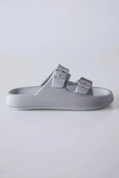 Tommy Life Buz Yüksek Tabanlı Çift Tokalı Erkek Terlik -89302 - 2