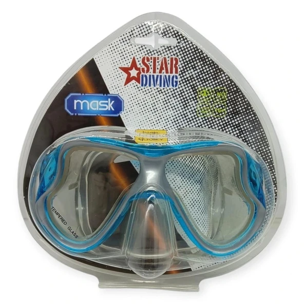Star Diving Temper Camlı Dalış Maskesi Yetişkin - 51709-TURKUAZ - 4
