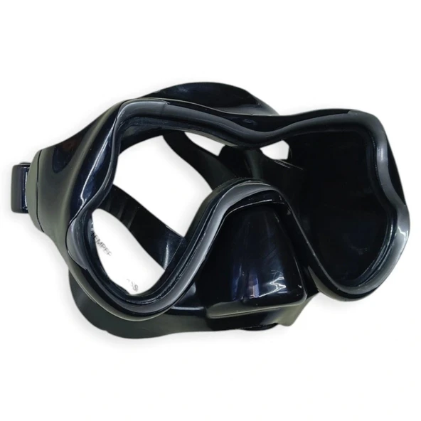 Star Diving Temper Camlı Dalış Maskesi Yetişkin - 51709-SİYAH
