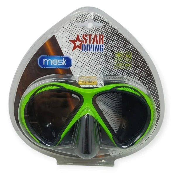 Star Diving Temper Camlı Dalış Maskesi Yetişkin - 51706-YEŞİL - 4